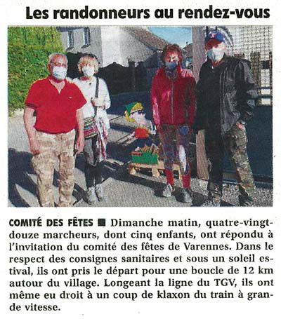 Randonnée du 30 mai. Yonne Républicaine du 02/06/2021