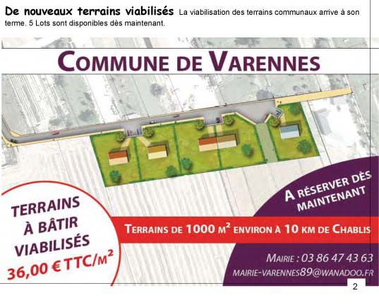 Affiche concernant la vente de terrains viabilisés