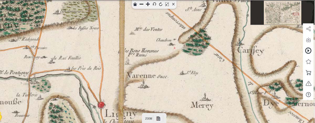 Extrait carte Cassini